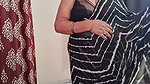 Taste,my Necter Lovely Look in Black Saree