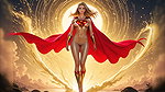 Lustrender Elf Heroine Golden Mist Descent Radiant Glow – Ai Video