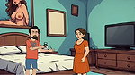 Newly married couples first night sex in hotel room