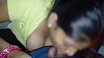 Stepsister did a handjob for the first time in front of stepmom, sucked cock, showed big tits in Hindi audio