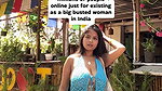 desi beauty sexy cleavage in blue costume 1