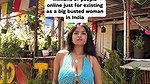 desi beauty sexy cleavage in blue costume 1