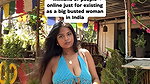 desi beauty sexy cleavage in blue costume 1