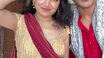 Marathi girl open navel in red saree 1
