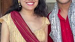 Marathi girl open navel in red saree 1
