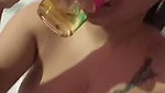 Tattoed Horny Desi Mal Smoking Drinking Blowjob And Riding On Bf With Moaning