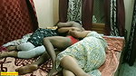 Hot MILF Bhabhi and Her Stepsister Has Hardcore Sex with Village Boy, Real Hindi Group Sex