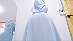POV; Hijabi Girl with Big Ass Elegant Blue Abaya Tease.