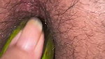Bisexual Husband fuck with cucumber and wife dick cum inside