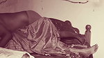 Cheating Indian Housewife in Saree Kissing in Bed & Giving Handjob to Lover