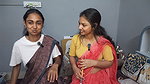 A couple of young babes teasing each other – Saree, Navel poked with painting brush 2
