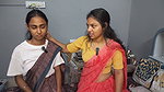 A couple of young babes teasing each other – Saree, Navel poked with painting brush 2
