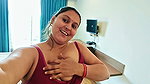 Indian couple intimate in hotel room