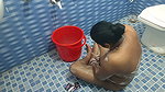 Mistress was bathing in the bathroom, naked and fucked