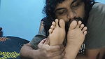 Nighty And Golden Anklet Feet Lick With Feet Romance – Vaishnavi