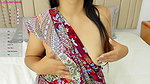 Horny babe in saree without blouse Exposing Boobs With Nipple