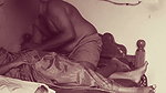 Cheating Indian Housewife in Saree Kissing in Bed & Giving Handjob to Lover
