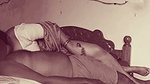 Cheating Indian Housewife in Saree Kissing in Bed & Giving Handjob to Lover