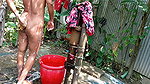 I Fucked My Village Stepsister Outside While She Was Taking a Bath