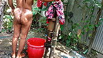 I Fucked My Village Stepsister Outside While She Was Taking a Bath