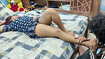 Mallu Couple Hot Feet and Thigh Kiss Lick Romance
