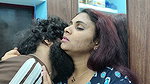 Neck Kiss with Lip Lock in Nighty