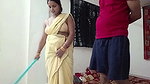 Riya Bhabhi Was Sweeping Her Master’s House, the Owner Made Sexual Relations by Talking Sexy.