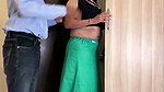 Romantic Pleasure with My Bhabhi Lifting Ghaghra Near Wardrobe While We Are Alone at Home