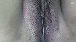 He is playing his wife’s hairy pussy