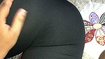 Sexy babe in black tight pants wants some dick