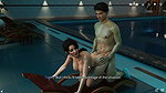 swimming with girlfrient at pool