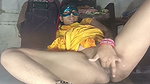 Big pussy sister-in-law put finger in pussy, put dildo and took out pussy water Hindi audio masturbation
