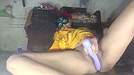 Big pussy sister-in-law put finger in pussy, put dildo and took out pussy water Hindi audio masturbation