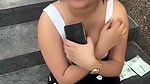Hot girl boobs falling out from dress closeup show 2
