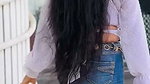 Sexy girl bending milky white huge cleavage deep expose 2