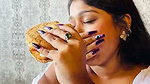 Sexy girl bending milky white huge cleavage deep expose 2