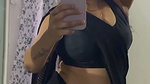 bengali lady mirror selfie video lowhip navel black saree 2 2