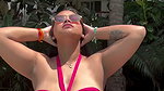 hot busty desi lady huge hanging tits in red bra 2 2