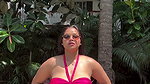 hot busty desi lady huge hanging tits in red bra 2 2