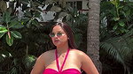 hot busty desi lady huge hanging tits in red bra 2 2