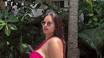 hot busty desi lady huge hanging tits in red bra 2 2