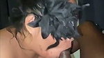Asian Deepthroat blowjob her stepbrother while Family not Home