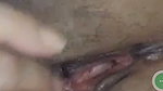 Close up playing her wet pussy