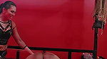DOMINAFIRE CANING AND ANAL STRAPON FUCKS SLAVE