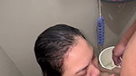 Filipina loves cum swallow while having public comport room!