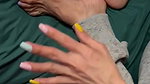 Melove Cleaning Her Small Feet And Doing Her Nails