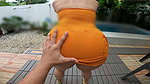 OUTDOOR WITH A STRANGE LOCAL GUY AND LET HIM CUM ON MY PUSSY