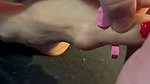 Painting her 4.5 Size feet