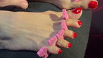 Painting her 4.5 Size feet