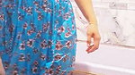 Asian sexy girl solo fun with bathroom